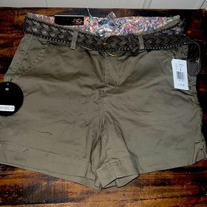 Olive green shorts